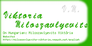 viktoria miloszavlyevits business card